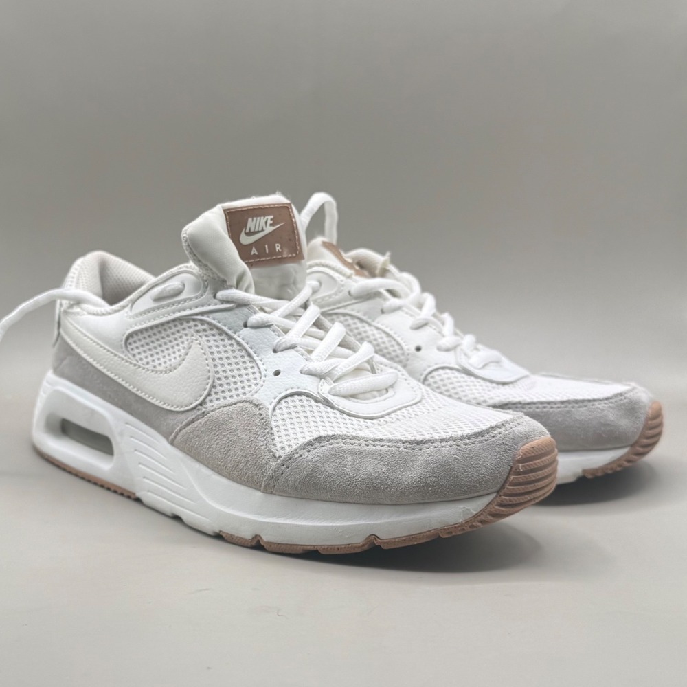 Nike Air Max SC Womens 8.5 CW4554-108 Suede Mesh Low Top White Sand Rose Gold